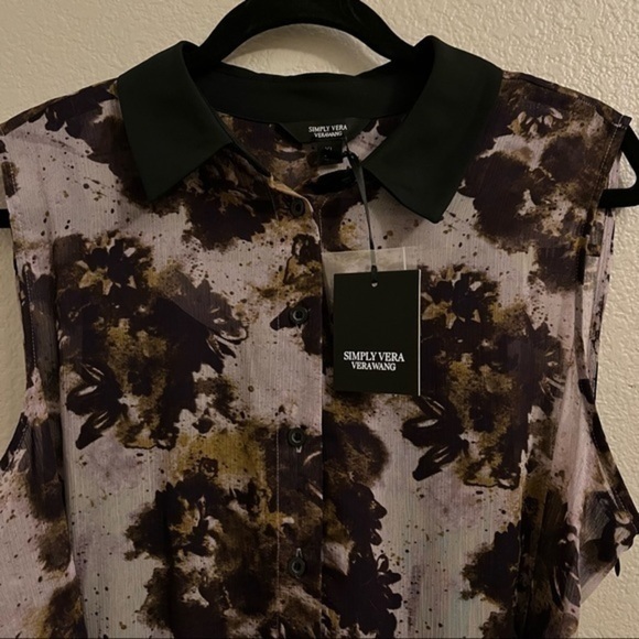 COPY - NWT Simply Vera Wang hi-lo abstract floral dress - Picture 8 of 12